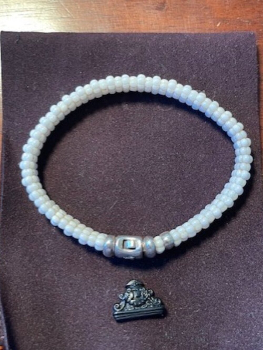 White Lagos Caviar bracelet